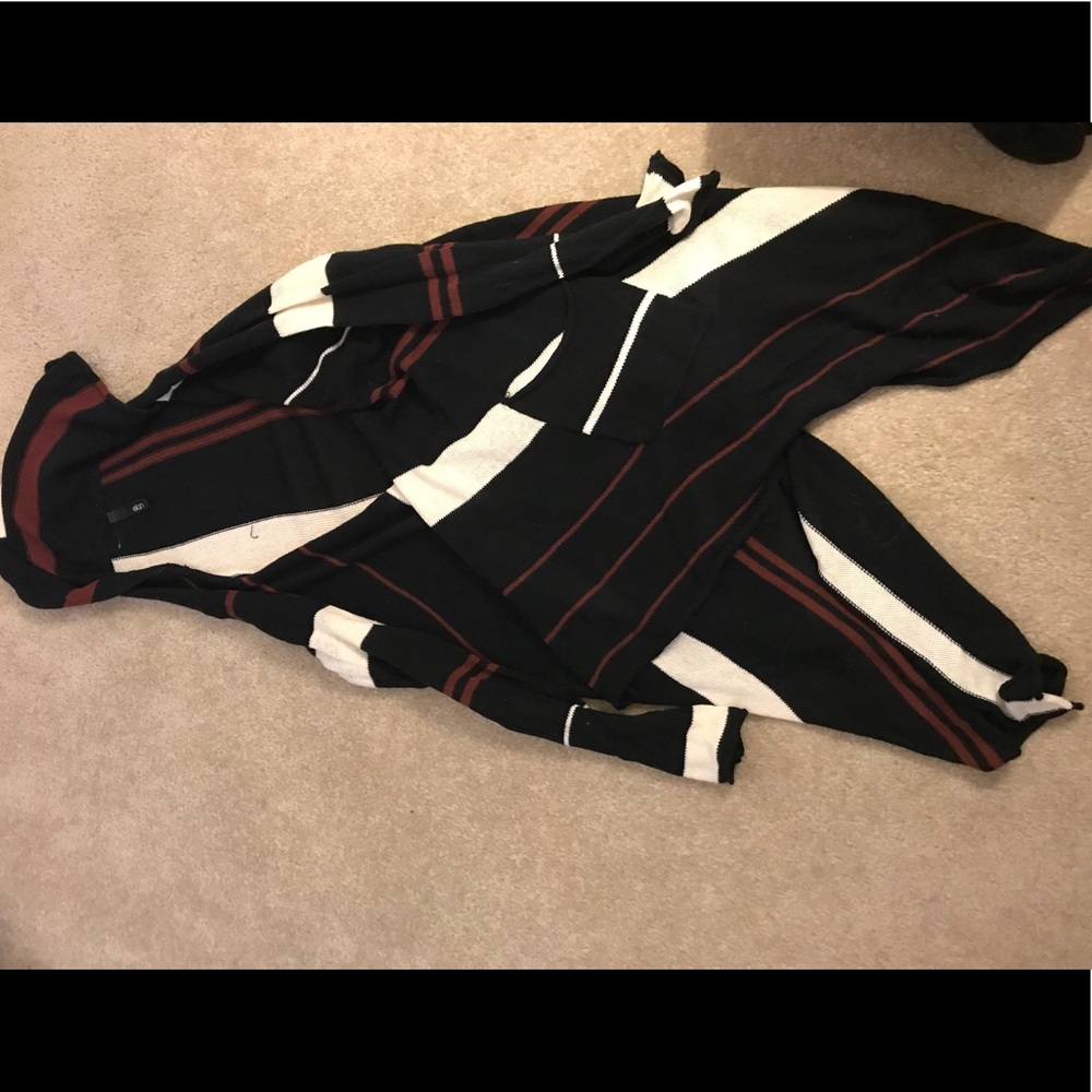 Thin knit oversized cardigan